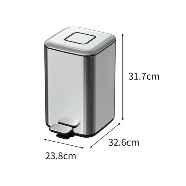 Мусорное ведро Boheme Q графит матовый, современные, hi-tech - фото 2