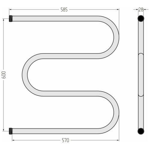 Полотенцесушитель водяной Стилье Классика 00004-6060 - фото 4