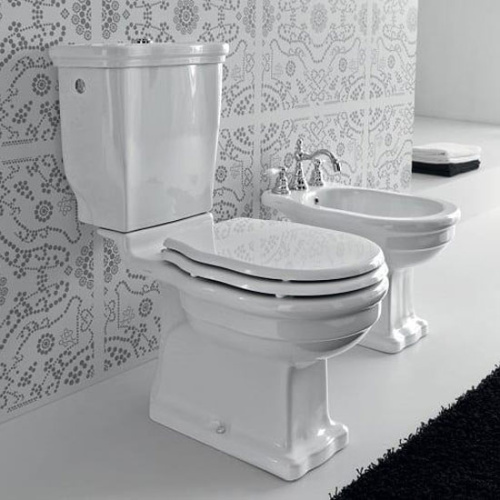 Унитаз компакт ArtCeram Hermitage HEV00 круглый, напольные - фото 2