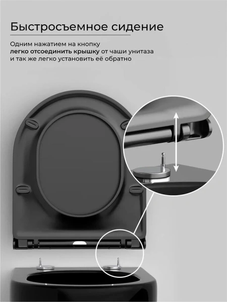 Унитаз подвесной Ceramica Nova Uno черный матовый, нет в наличии - фото 9