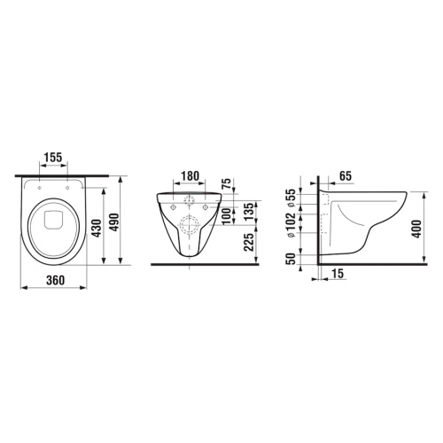 Унитаз подвесной Jika Lyra Plus 8233820000001 - фото 3