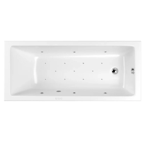 Ванна гидромассажная Whitecross Wave Relax, 170 х 70 см, увеличенная толщина акрила, усиленная армировка, белый/хром, 0101.170070.100.RELAX.CR - фото 1