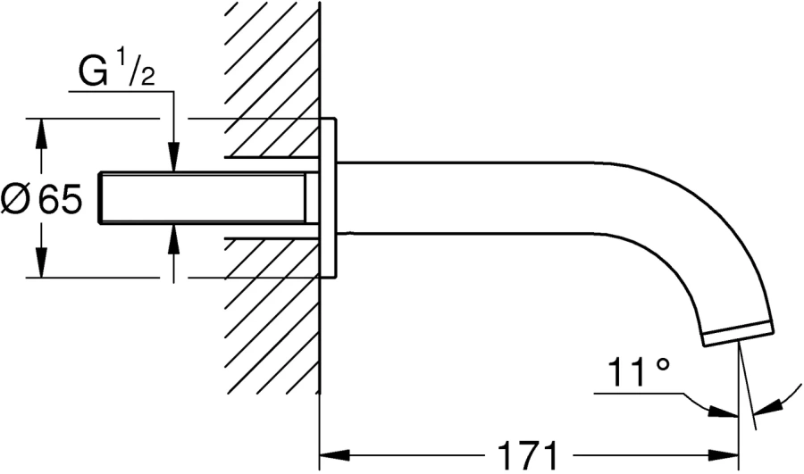 Излив для ванны GROHE Atrio New настенный монтаж - фото 2