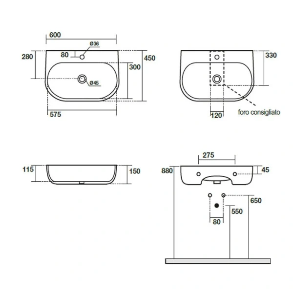 Раковина чёрная матовая Kerasan Nolita, современные, hi-tech - фото 2