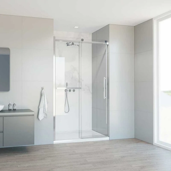 Душевая дверь в нишу Vincea Como Soft VDS-1CS120CL 120 см с держателем полотенца - фото 1