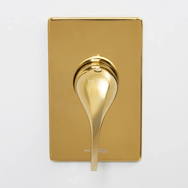 Смеситель для раковины WasserKRAFT Sauer глянцевое золото, из латуни, прямоугольная форма - фото 5