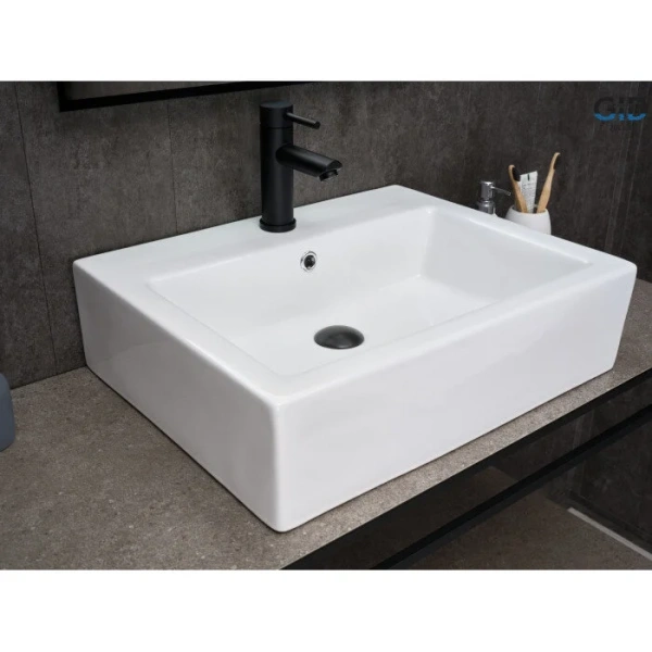 Раковина GID Geometrico N9157 57 см белая - фото 4