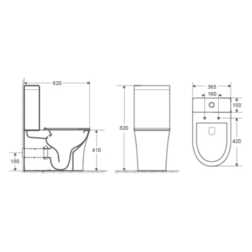 Схема, безободковые, сиденье с микролифтом , с антивсплеском, компакт, низкие - фото 5