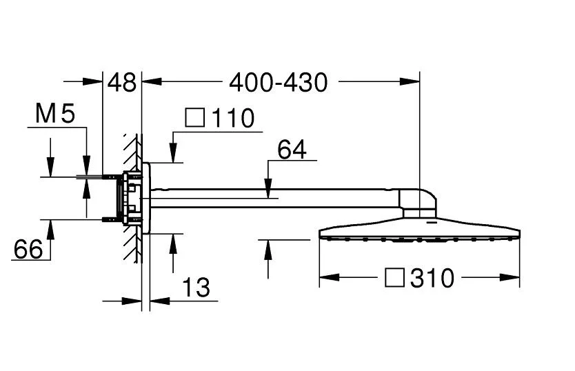 Верхний душ Grohe Rainshower 26479000, верхние души - фото 2