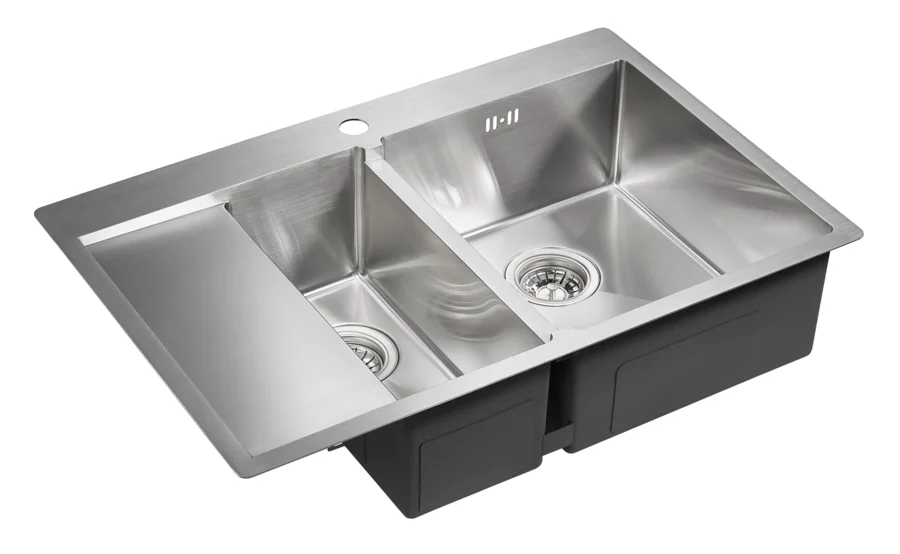 Мойка для кухни Paulmark Liga PM227851 78 см с дополнительной чашей, с одной основной чашей - фото 6