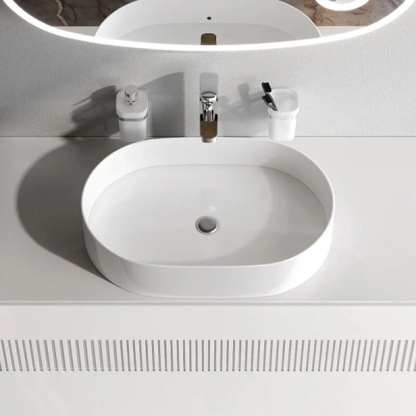 Раковина Am.Pm Func 50 см накладная, в форме чаши, полукруглая - фото 5