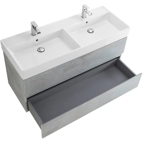 Тумба под раковину подвесная Cezares Molveno 120 см beton, 120 см - фото 6
