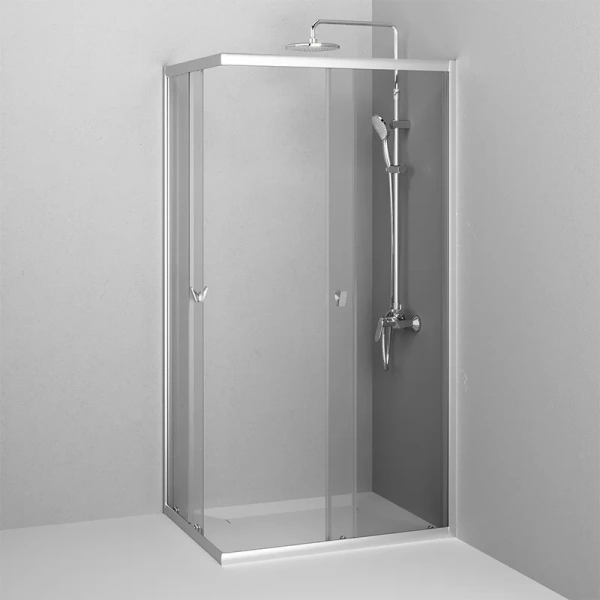 Душевой уголок Am.Pm Sunny 100x80 см хром матовый, со средним поддоном - фото 9