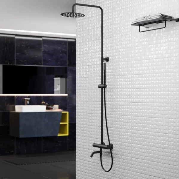 Душевая стойка Berges Kalisto 3R черная матовая - фото 2