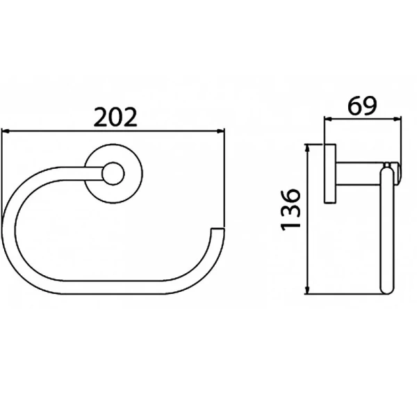 Полотенцедержатель Timo Saona белый матовый - фото 3