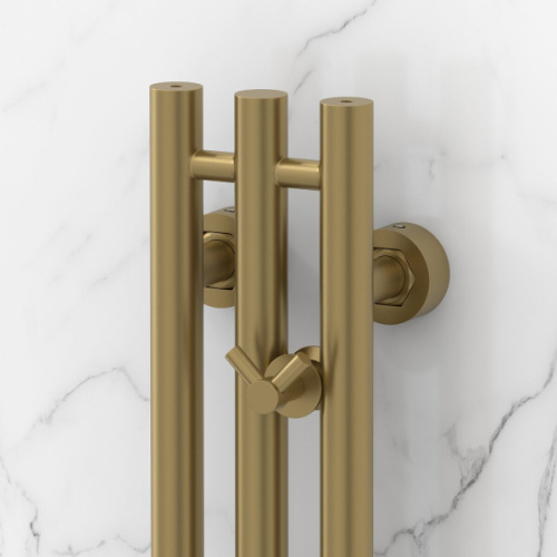 Полотенцесушитель водяной Сунержа Терция PRO 10х150 см золотой шелк, современные, hi-tech - фото 2