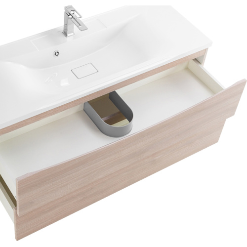 Тумба под раковину подвесная BelBagno Marino 120 см с двумя выкатными ящиками, rovere grigio, бежевая - фото 7