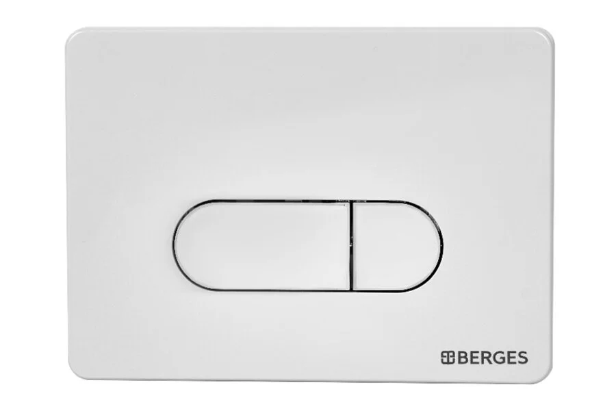 Клавиша смыва Berges Novum D4 Soft Touch белая - фото 1