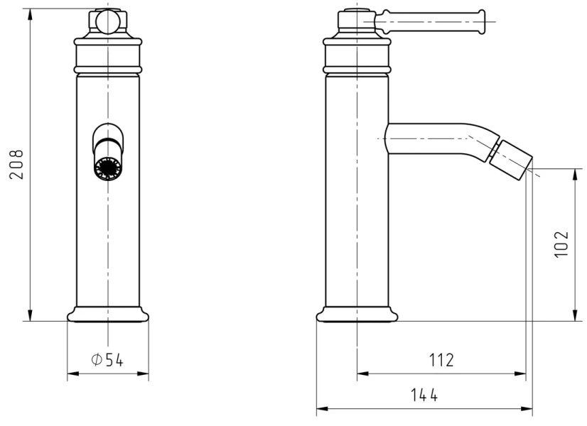 Смеситель для биде Migliore Ermitage Mini хром, округлая форма, с донным клапаном - фото 5