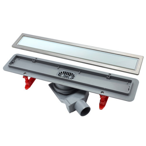 Линейный трап, двухсторонний, Pestan Confluo Premium Glass Line 650, матовый хром, белые, черые - фото 3