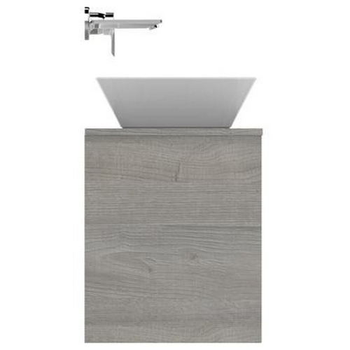 Тумба под раковину подвесная Ideal Standard Connect Air 80 см светло-серое дерево, белый матовый, подвесная, пристенная - фото 4