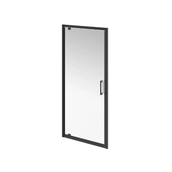 Душевая дверь в нишу Kerama Marazzi Vetro 90 см профиль черный - фото 1