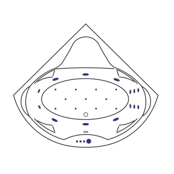 Ванна гидромассажная Excellent Konsul Ultra 150 x 150 см, белый/хром, WAEX.KON15.ULTRA.CR index_1 - фото 10