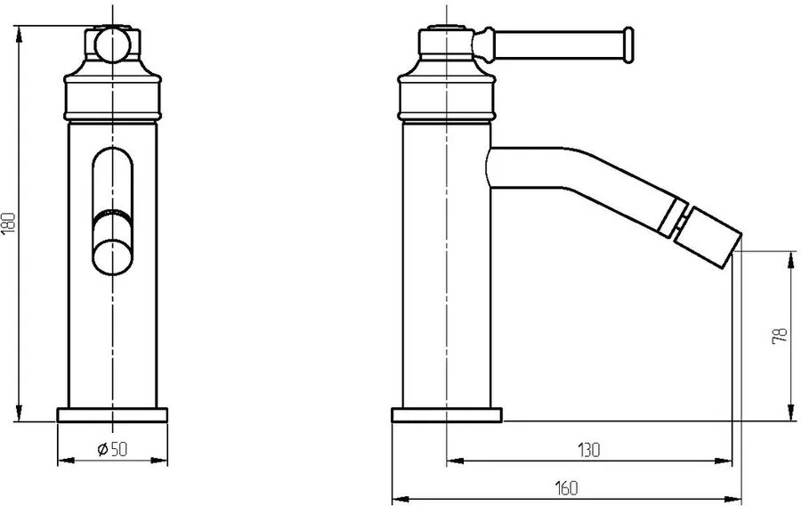 Смеситель для биде Migliore Ermitage Mini 30 ручка латунь - фото 2