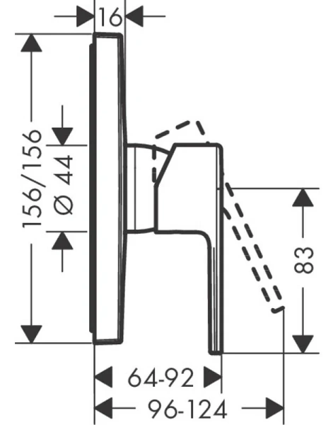 Смеситель для душа Hansgrohe Vernis Shape черный матовый, для душа - фото 2