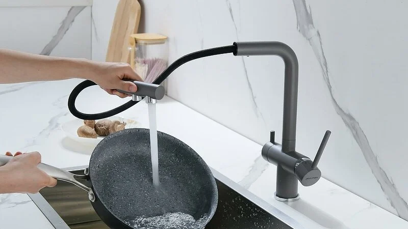 Смеситель для питьевой воды Paulmark Serpentine серый металлик, другие - фото 4