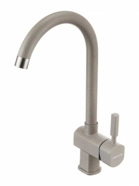 Смеситель для кухни Акватон Лиам серый шелк - фото 1