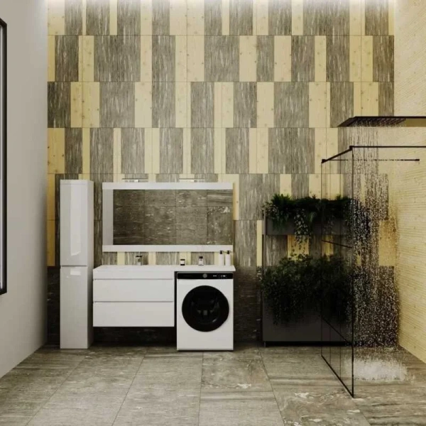 Тумба под раковину подвесная Style Line Даллас 85 см белая, современная, hi-tech - фото 3