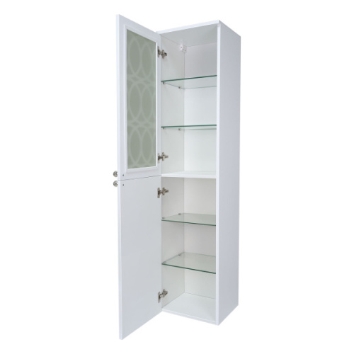 Шкаф-пенал подвесной Misty Тондо 40 см белый, левый, нет в наличии - фото 2