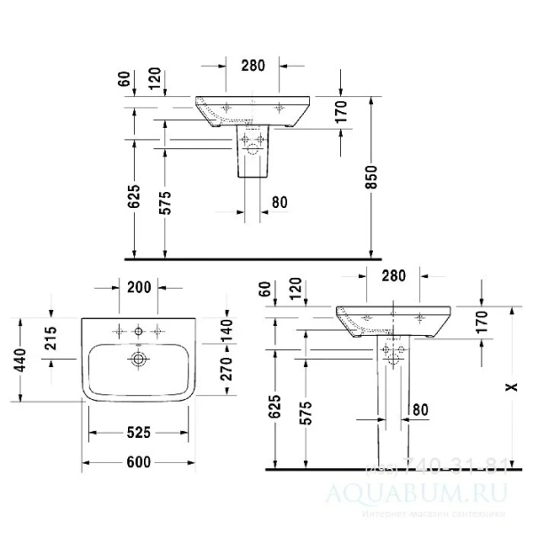 Раковина Duravit Durastyle 231960 - фото 2