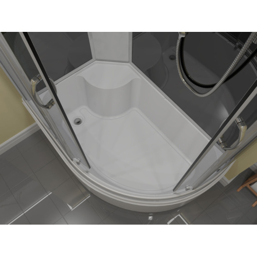 Душевая кабина Erlit Comfort 120x80 см черная задняя стенка, 120х80 - фото 4