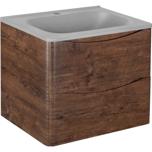 Тумба под раковину подвесная Vincea Paola 58,9 см R.Wood, под дерево - фото 9