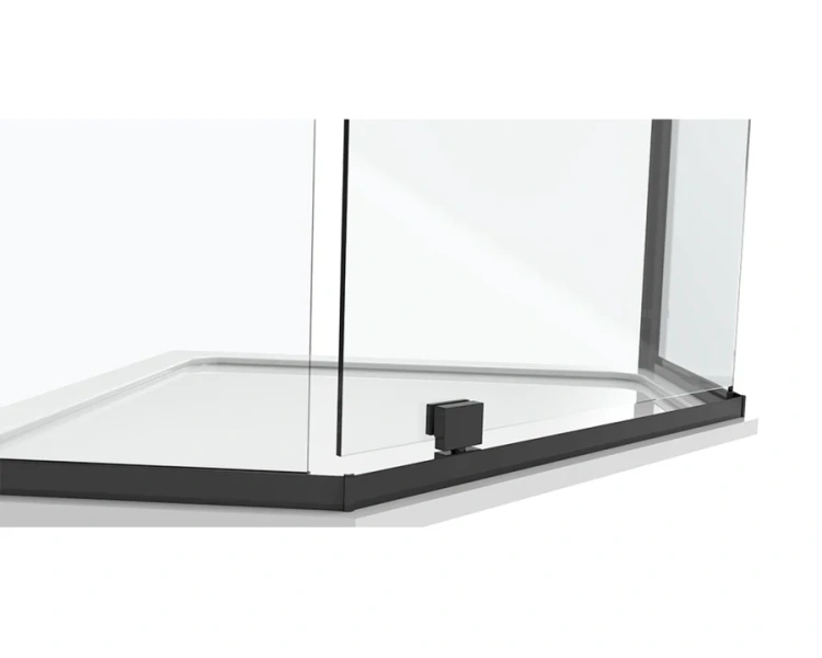 Душевой уголок Black&White Stellar Wind 100x100 см профиль черный, стекло прозрачное - фото 2