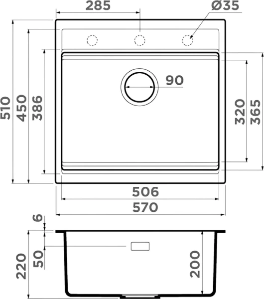 Мойка для кухни Omoikiri Kitagawa 4993 57 см врезная - фото 2