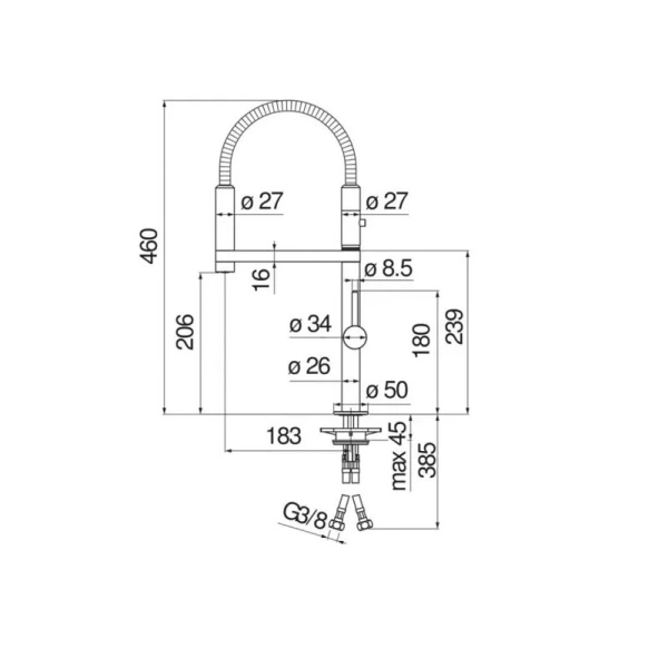 Смеситель для кухни Nobili Move MV92300/50 с гибким изливом - фото 2
