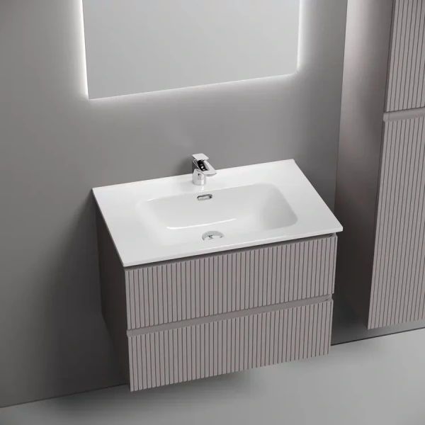 Тумба под раковину подвесная Sancos Snob T 70 см Doha Soft, моноблок - фото 5