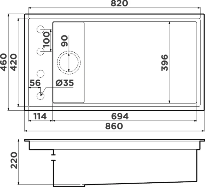Мойка для кухни Omoikiri Kinaru Pro 86-U/I-WG 86 см wind green, врезные - фото 2
