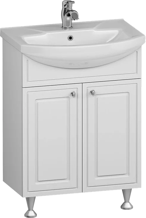 Тумба с раковиной напольная Damixa Palace One 60 см белый глянец - фото 1