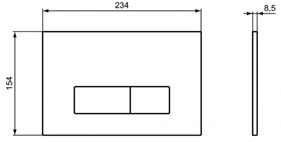 Клавиша смыва Ideal Standard Prosys Oleas R0119 пневматическая - фото 2