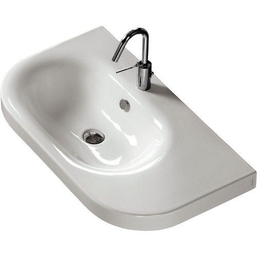 Раковина с левой чашей Hatria Daytime 85х50 см, подвесные, накладные (на столешницу) - фото 2