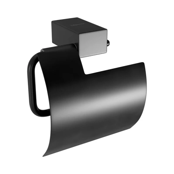 Бумагодержатель Lemark Smooth Line черный матовый - фото 1