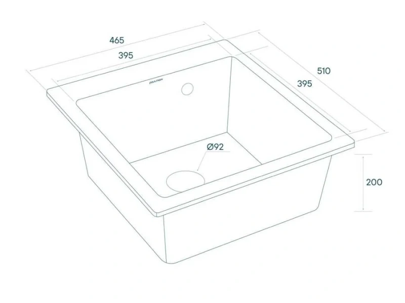 Мойка для кухни Paulmark Zemar 46 см серая, врезные - фото 2