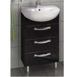 Тумба с раковиной напольная Акватон Ария Н 1A140201AA 50 см с тремя выдвижными ящиками