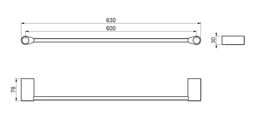 Полотенцедержатель для ванной Art & Max Verona Push хром - фото 1