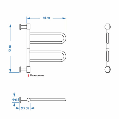 Полотенцесушитель электрический Energy U chrome G2K - фото 3