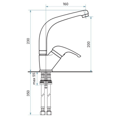 Смеситель для кухни Emmevi Giglio 8086 - фото 2